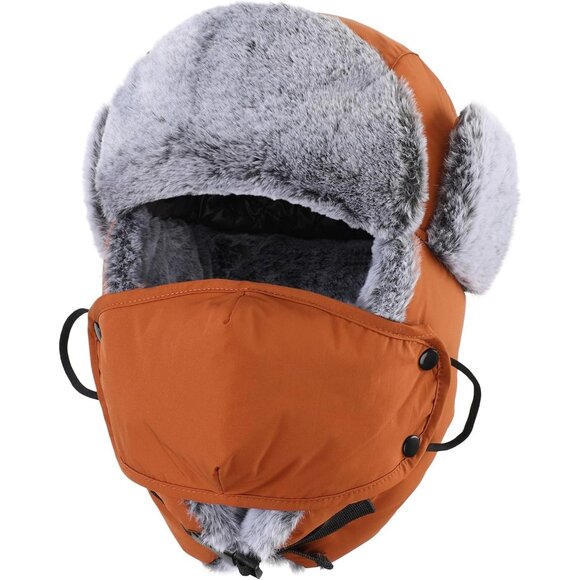 Water Repellent Trapper Hat for Men Women Winter Outdoor Cold Weather Gear - Picture 1 of 7